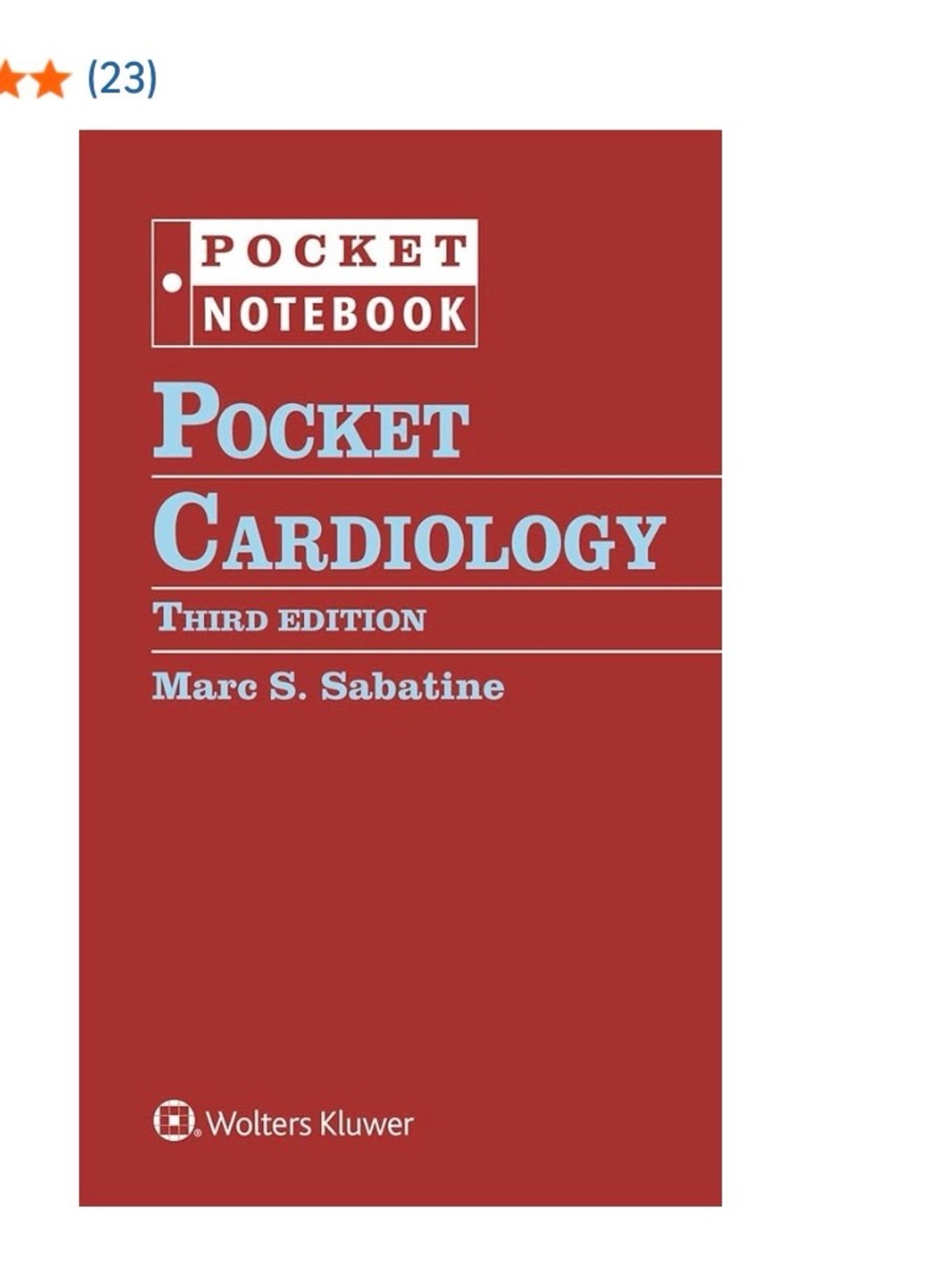Wolters Kluwer Pocket Cardiology Pocket Notebook - Red
